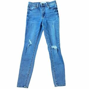 RSQ High Rise Distressed Skinny Jeans Sz 3/26 Blue